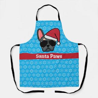 Kerstmis Blauwe Taan Franse Bulldog Schort