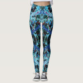 Kerstmis Bloedbad Blauw, Rood spatten Leggings (Voorkant)