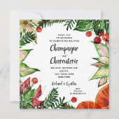 Kerstmis Bloemen Charcuterie Kaart (Voorkant)
