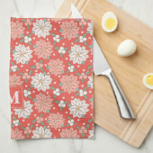 Kerstmis Bloemen Poinsettia Holly Custom Theedoek (Quarter Fold)