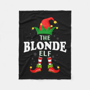 Kerstmis blonde elf familie bijpassende kerst pyja fleece deken