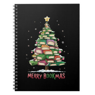 Kerstmis Boek Liefhebber Boom Bibliothecaris Prett Notitieboek