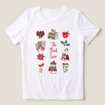 Kerstmis Boek Liefhebber T-Shirt Tri-Blend T-shirt