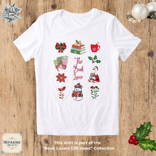 Kerstmis Boek Liefhebber T-Shirt Tri-Blend T-shirt