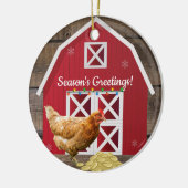 Kerstmis Boerderij Keramisch Ornament (Links)