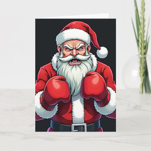 Kerstmis Boksen Sinterklaas Kaart (Voorkant)