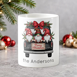 Kerstmis bord Zwarte Truck Schattige Kabouters Koffiemok