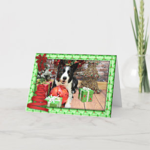Kerstmis - Border collie - Yaeger Feestdagen Kaart