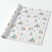 Kerstmis Bos Cadeaupapier (Uitgerold)