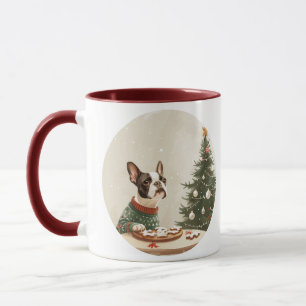Kerstmis Boston Terrier Hond Mok