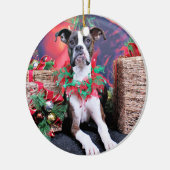 Kerstmis - Boxer - Chinno Keramisch Ornament