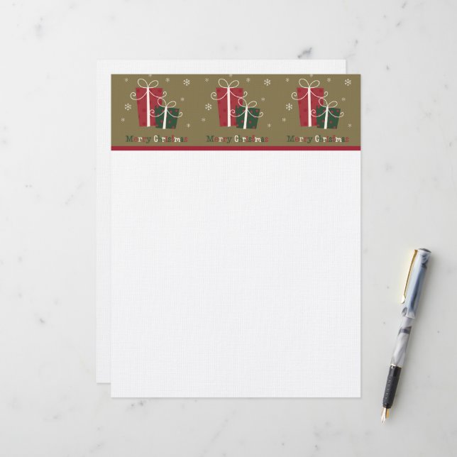 Kerstmis Briefhoofd (Voorkant / Achterkant in situ)