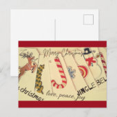 Kerstmis Briefkaart (Voorkant / Achterkant)