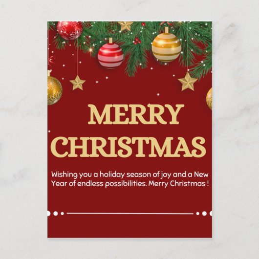 "Kerstmis" Briefkaart (Voorkant)