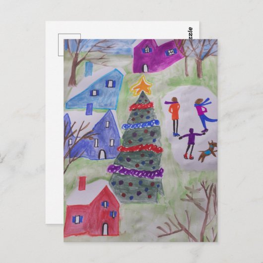 Kerstmis Briefkaart (Voorkant / Achterkant)