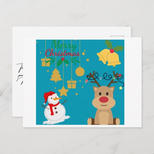 Kerstmis Briefkaart (Voorkant / Achterkant)