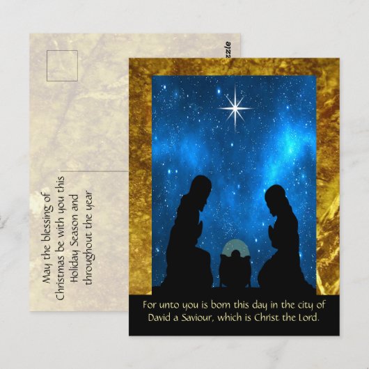 Kerstmis Briefkaart (Voorkant / Achterkant)