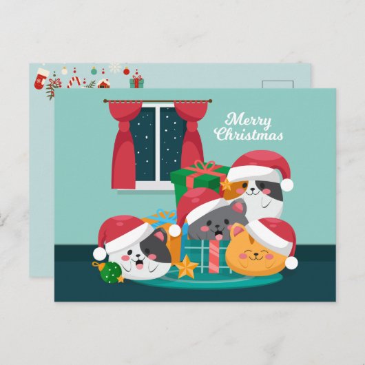 Kerstmis Briefkaart (Voorkant / Achterkant)