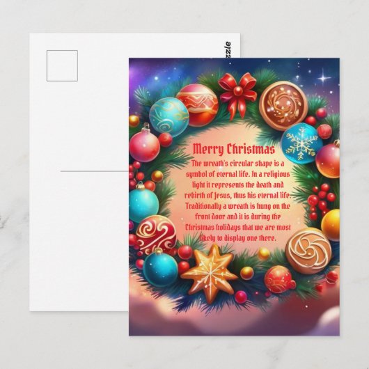 Kerstmis Briefkaart (Voorkant / Achterkant)