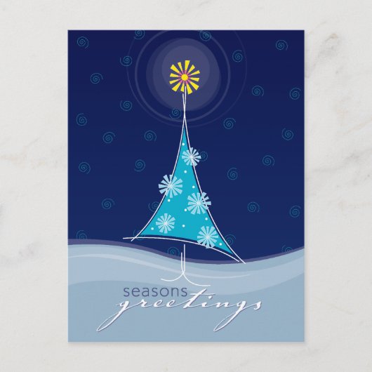 KERSTMIS BRIEFKAART :: grillige kerstboom 2P (Voorkant)