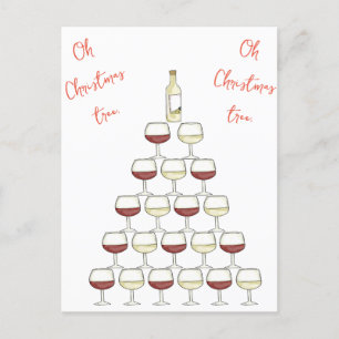 Kerstmis briefkaart voor wijndrinker