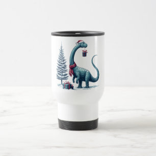 Kerstmis Brontosaurus dinosaurus Reisbeker