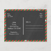 KERSTMIS BRUILOFT Briefkaart Chalk Fotokaart (Achterkant)