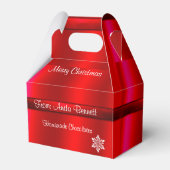 Kerstmis, Bruiloft, Satijnen look geschenkdoos Bedankdoosjes (Voorkant Zijde)