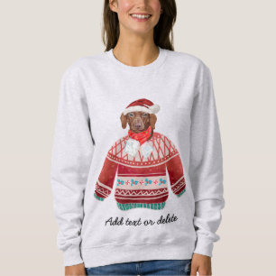 Kerstmis Bruine Dachshund Lelijke Kerst Weiner Dog Trui