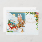 Kerstmis, Brundage-kinderen en Santas Briefkaart (Voorkant / Achterkant)