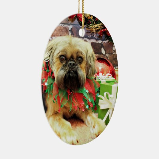 Kerstmis - Brussel Griffon - Oliver Keramisch Ornament (Rechts)