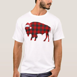 Kerstmis Buffalo Plaid Koe – Feestelijke Feestdage T-shirt