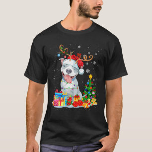 Kerstmis bull-kerstlampjes rendierSanta Pit T-shirt