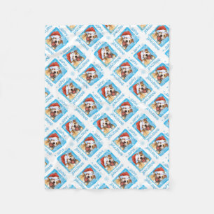 Kerstmis bull Terrier Fleece Blanket Deken