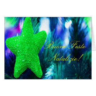 Kerstmis Buone Feste Natalizie Green Star III