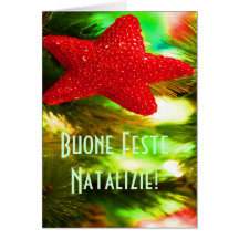 Kerstmis Buone Feste Natalizie Red Star III
