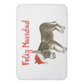 Kerstmis Burro Feliz Navidad  Badmat (Voorkant Verticaal)