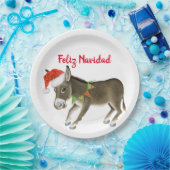 Kerstmis Burro Feliz Navidad Papieren Bordje (Feest)