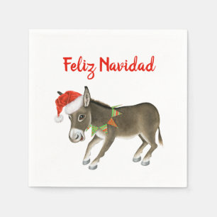 Kerstmis Burro Feliz Navidad Servet
