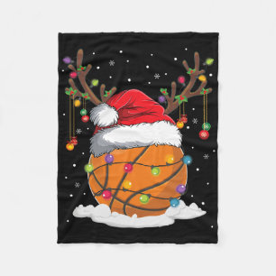 Kerstmis Bysketbyll Rendier Fun Santa Hoed Xmas K Fleece Deken