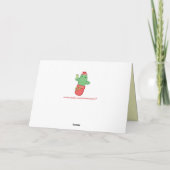 Kerstmis Cactus Paar Custom Groet Kaart (Achterkant)