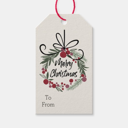 Kerstmis Cadeaulabel (Voorkant)