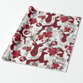 kerstmis cadeaupapier (Uitgerold)