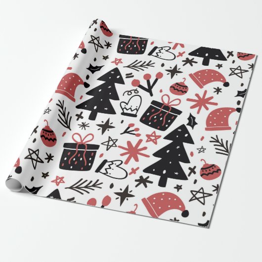"Kerstmis" Cadeaupapier (Uitgerold)