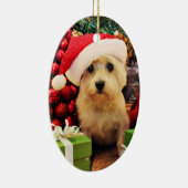 Kerstmis - Caïro Terrier - Roxy Keramisch Ornament (Rechts)