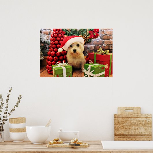 Kerstmis - Caïro Terrier - Roxy Poster (Keuken)