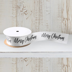 Kerstmis Calligrafie Zwart Wit Vakantie Lint