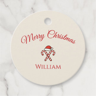 Kerstmis Candy Cane Favor Tags Bedankjes Labels