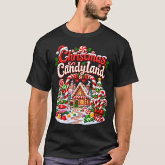 Kerstmis Candyland Snoepriet Dorp T-shirt