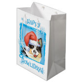 Kerstmis Cardigan Welsh Corgi Medium Cadeauzakje (Voorkant Gekanteld)